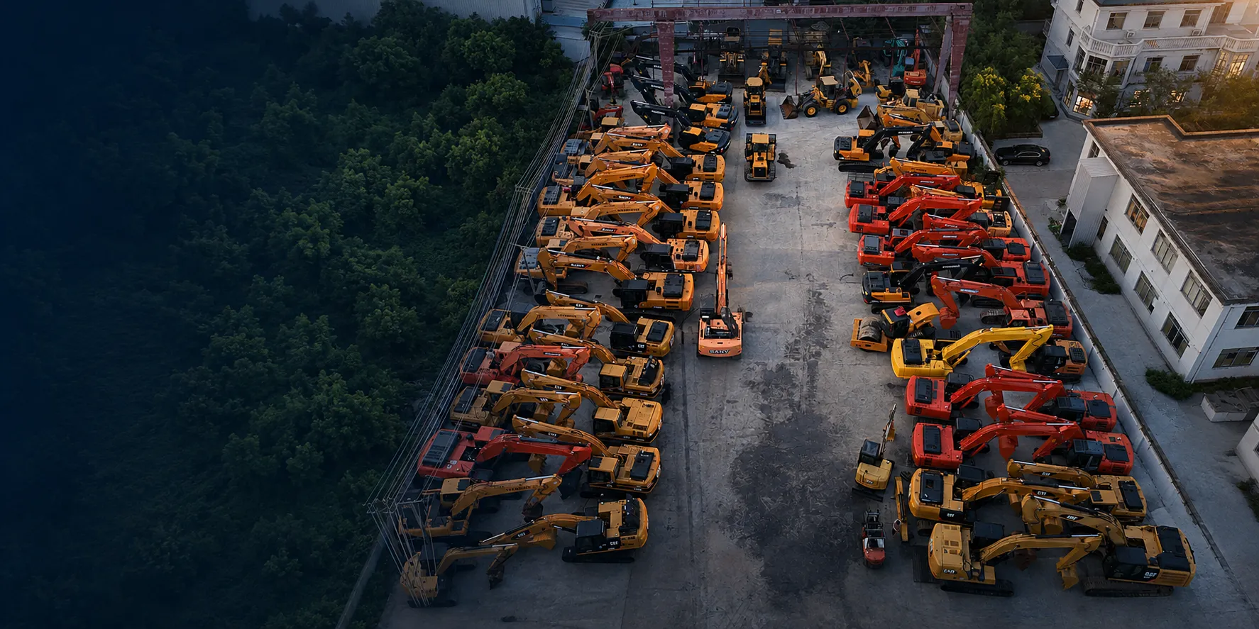 Patio de un proveedor de maquinaria de construcción en China